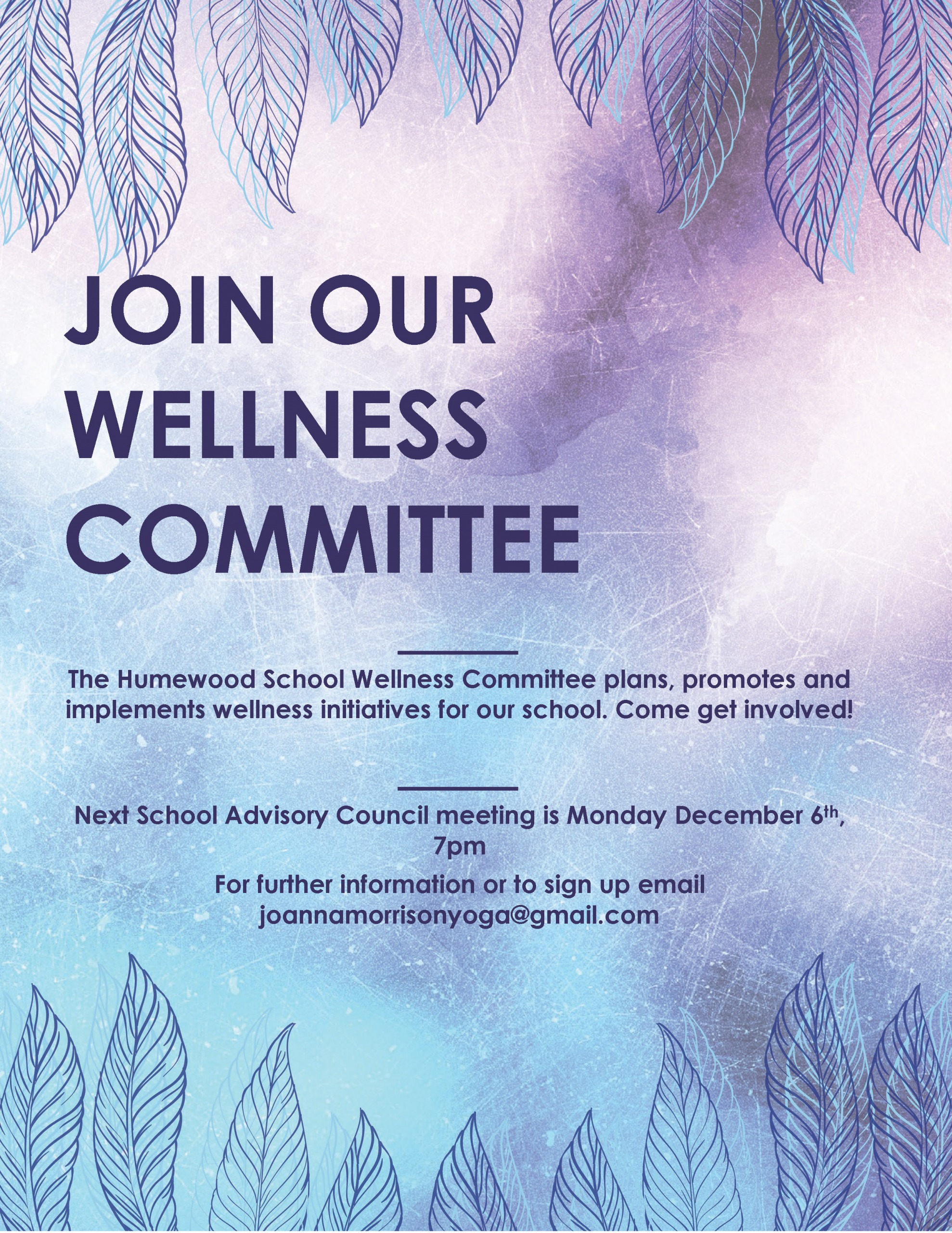 Join Our Wellness Committee – Humewood Parent Council